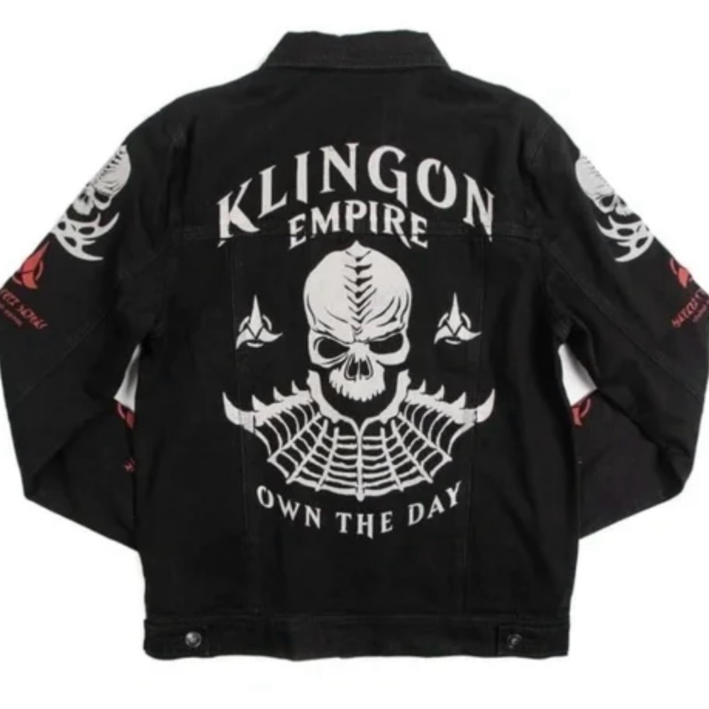 Star Trek Jean jacket,black color size M for man .